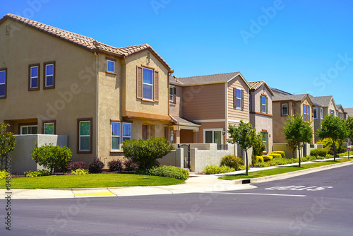 Row of small single family homes