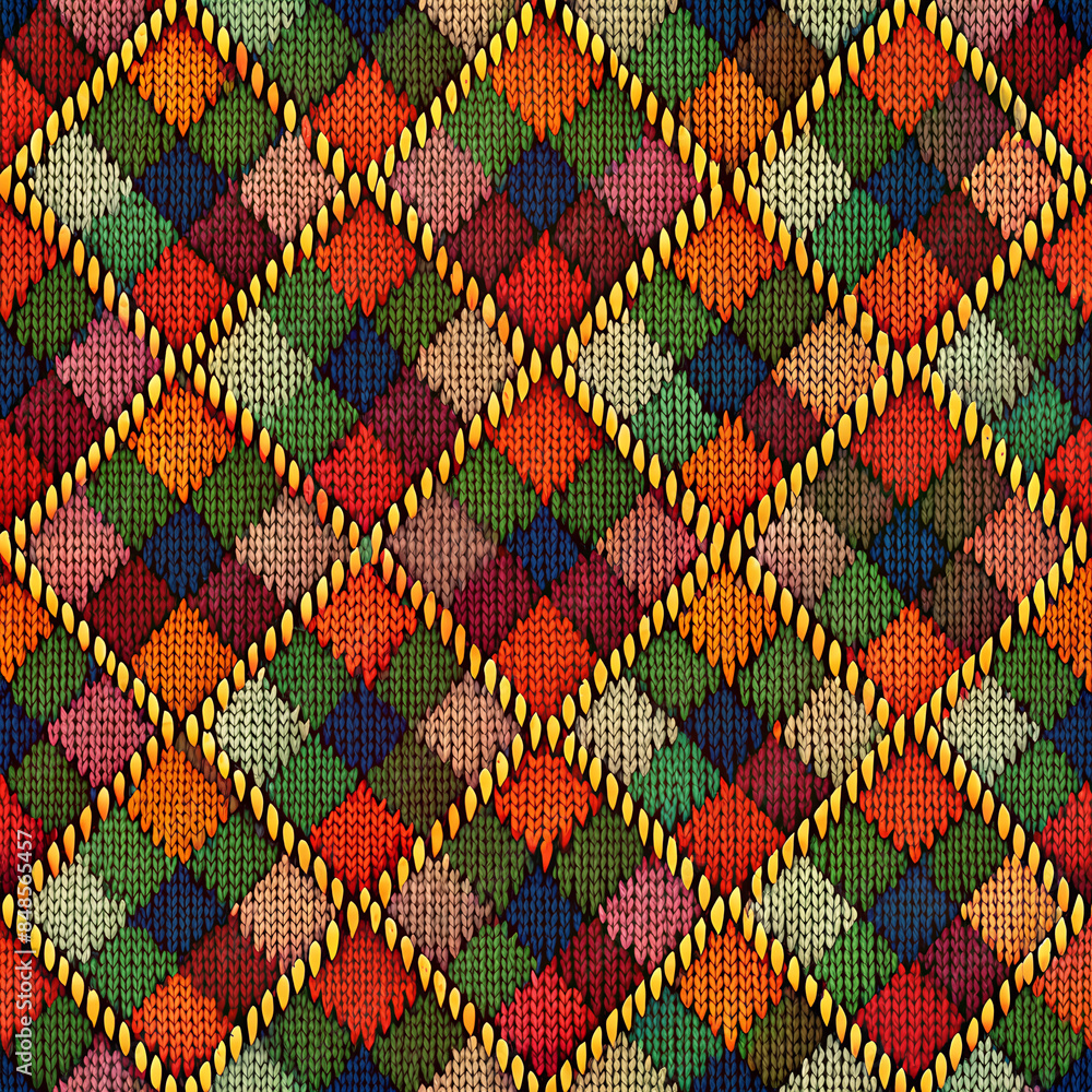 seamless pattern with shapes  textile, fabric