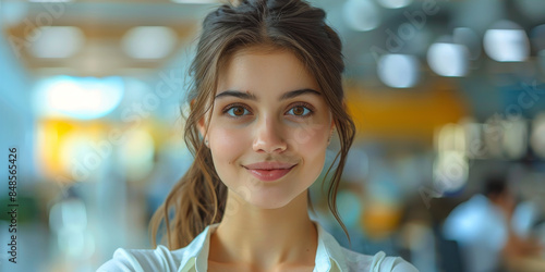 Full Body Business Indian Woman Smart Big Eyes