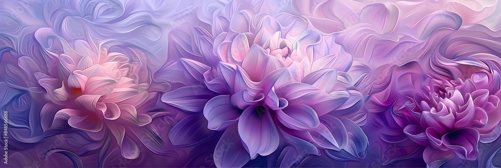Beautiful Flower Background with Purple and Lilac Colours. Contemporary Floral Wallpaper Beautiful Flower Background with Purple and Lilac Colours. Contemporary Floral Wallpaper
