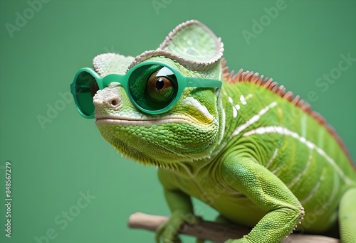 chameleon with glasess