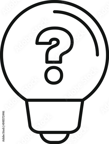 Light bulb is representing the concept of searching for a new idea or frequently asked questions