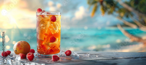 Tropical Long Island Iced Tea Cocktail