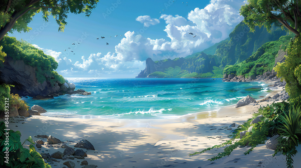 Fototapeta premium Sun Concept Summer Background Illustration