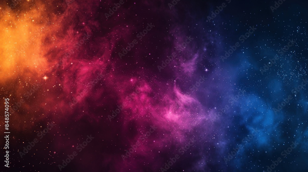 Cosmic Nebula with Vibrant Colors