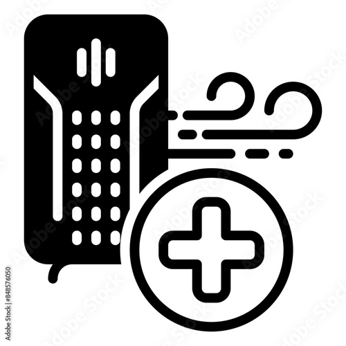 gas station location icon, glyph icon style