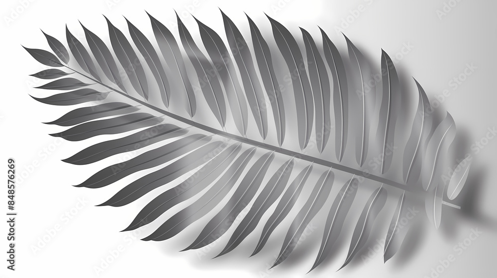 Realistic transparent shadow from a leaf of a palm tree on the white background. Tropical leaves shadow. Mockup with palm leaves shadow. Realistic transparent shadow from a leaf of a palm tree on the white background. Tropical leaves shadow. Mockup with palm leaves shadow.