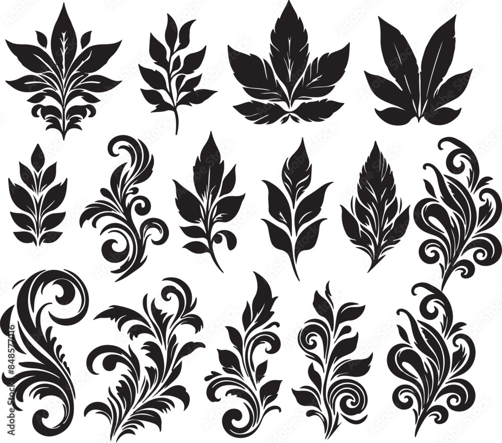 seamless pattern with leaves. seamless pattern with leaves.