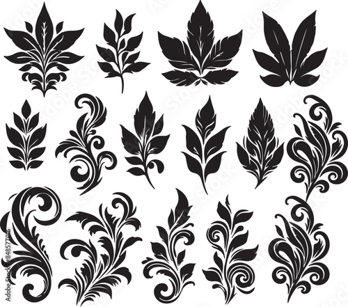 seamless pattern with leaves.