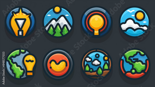 Absolutely! Here's a description for the image: Vector egg icons for web design projects