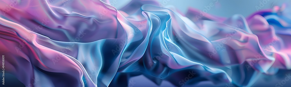 Fototapeta premium Abstract light effect texture blue pink purple wallpaper 3D rendering. 