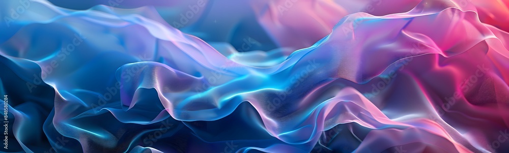 Obraz premium Abstract light effect texture blue pink purple wallpaper 3D rendering. 