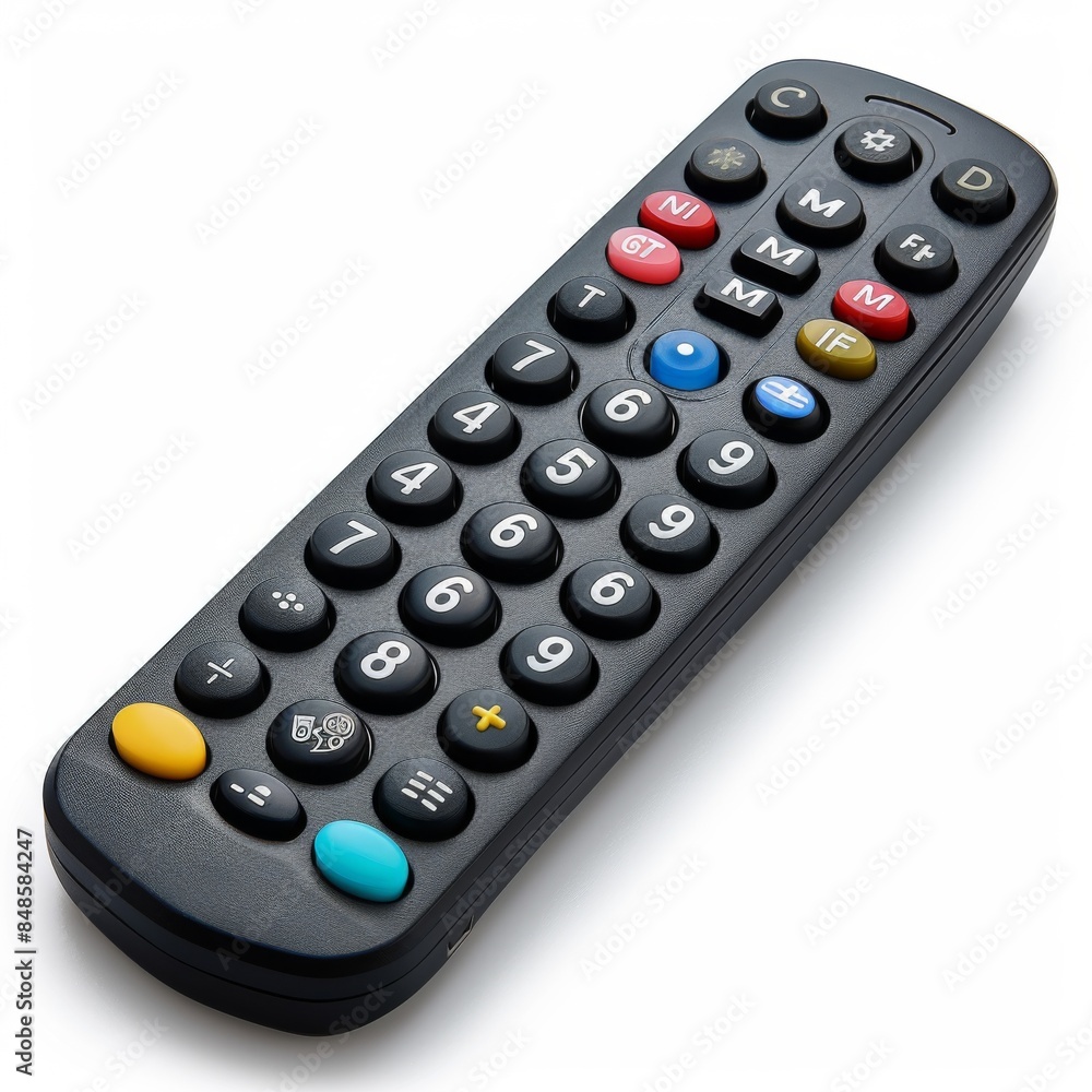 Remote control for TV isolated on white background. Entertainment and technology concept. Remote control for TV isolated on white background. Entertainment and technology concept.
