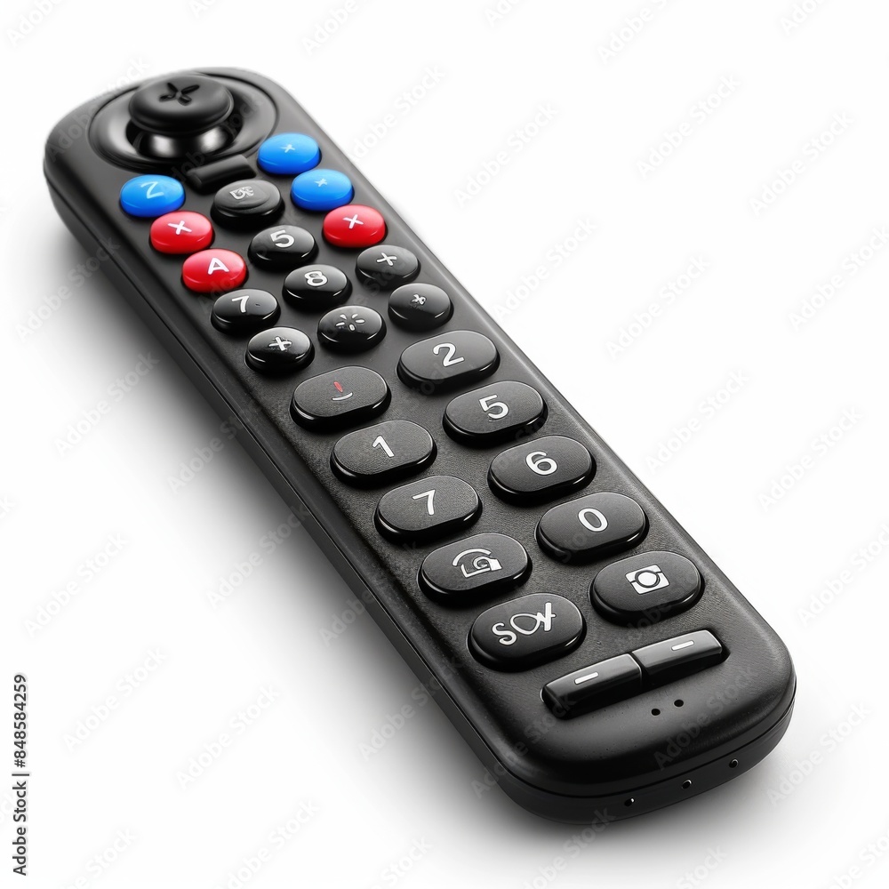 Remote control for TV isolated on white background. Entertainment and technology concept. Remote control for TV isolated on white background. Entertainment and technology concept.