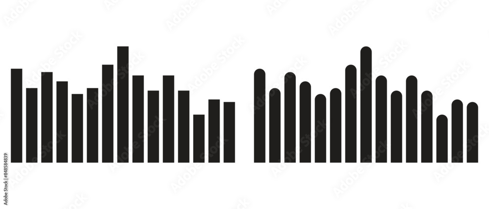Radio wave or sound wave icon vector. sound wave and electric signal wave icon isolate on white background. vector illustration. Radio wave or sound wave icon vector. sound wave and electric signal wave icon isolate on white background. vector illustration.