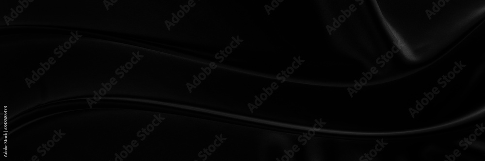 Black gray satin dark fabric texture luxurious shiny that is abstract silk cloth panorama background with patterns soft waves blur beautiful. Black gray satin dark fabric texture luxurious shiny that is abstract silk cloth panorama background with patterns soft waves blur beautiful.