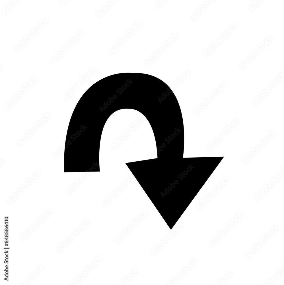Black Arrow Hand Drawn Vector icon Black Arrow Hand Drawn Vector icon