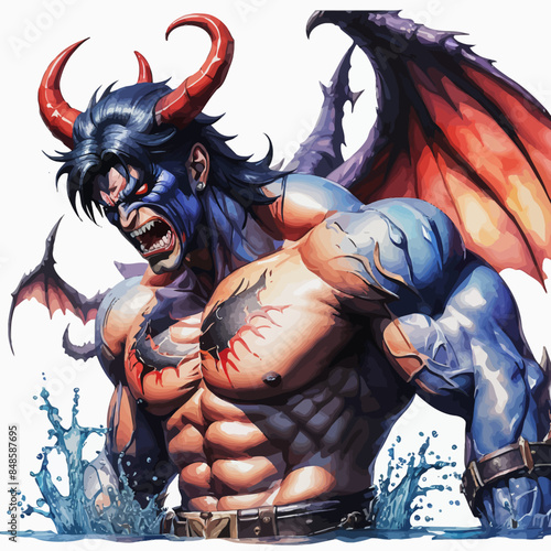 Devil Ilustration Design Very terrifying