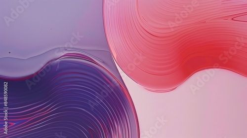 Abstract liquid glass pink purple waves background. Data flow illustration. Elegant banner wallpaper poster design template.