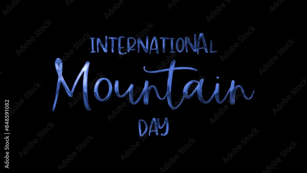 Animated international mountain day text on black background, suitable for luxury brand promotions, elegant designs, and premium marketing materials. Animated international mountain day text on black background, suitable for luxury brand promotions, elegant designs, and premium marketing materials.