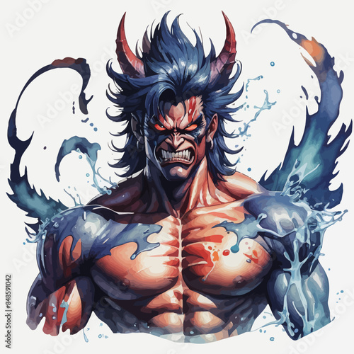 Devil Ilustration Design Very terrifying