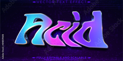 Psychedelic trippy text effect, editable mushroom text style