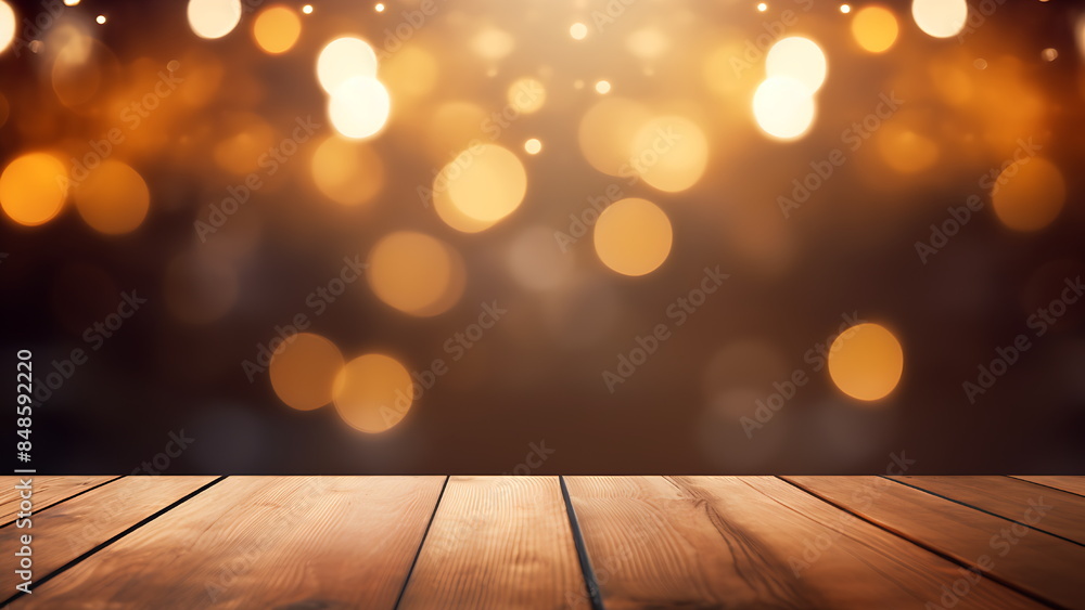 wooden table with blurred flare background wooden table with blurred flare background