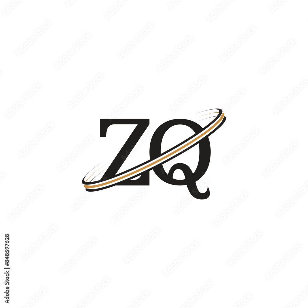 Alphabet Initials logo QZ, ZQ, Z and Q Alphabet Initials logo QZ, ZQ, Z and Q