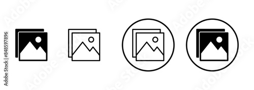 Picture icon vector isolated on white background. Picture vector icon. photo gallery icon vector