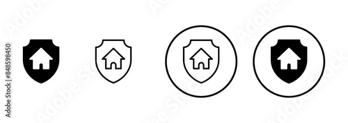 Home insurance icon vector isolated on white background. home protection icon