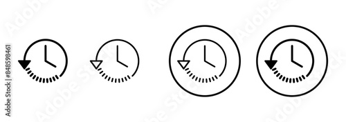 History icon vector isolated on white background. History vector icon
