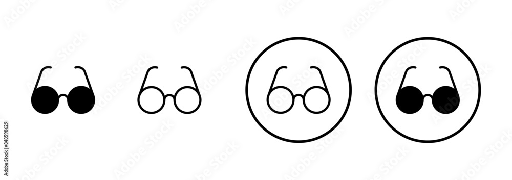 Glasses icon vector isolated on white background. Stylish Eyeglasses. Glasses vector. Optical concept Glasses icon vector isolated on white background. Stylish Eyeglasses. Glasses vector. Optical concept