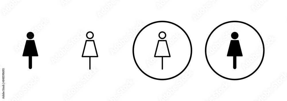 Female icon vector isolated on white background. woman icon vector Female icon vector isolated on white background. woman icon vector