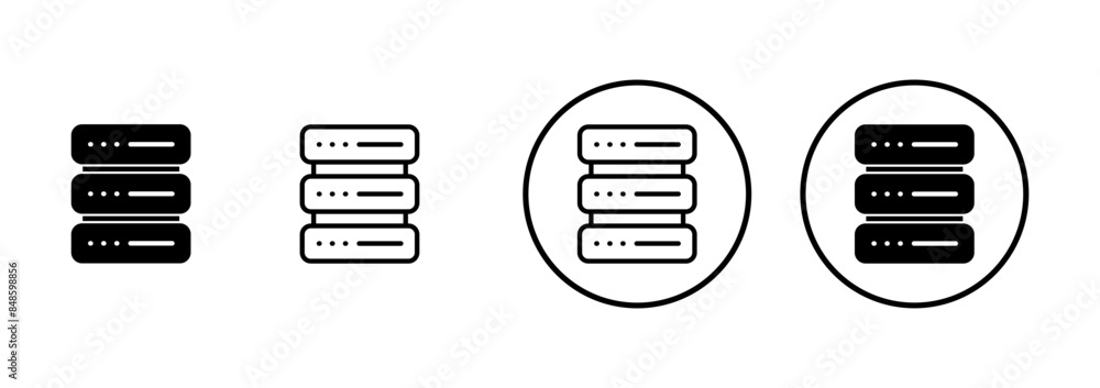 Database icon vector isolated on white background. database vector icon Database icon vector isolated on white background. database vector icon