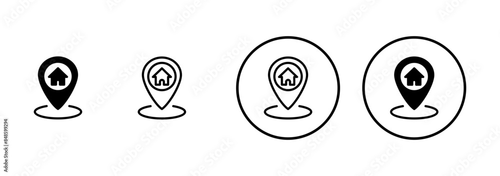 Address symbol icon vector isolated on white background . address icon vector. home location icon Address symbol icon vector isolated on white background . address icon vector. home location icon