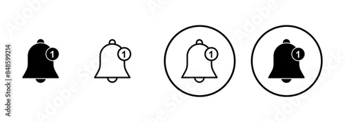 Bell Icon vector isolated on white background. Notification symbol. Bell vector icon