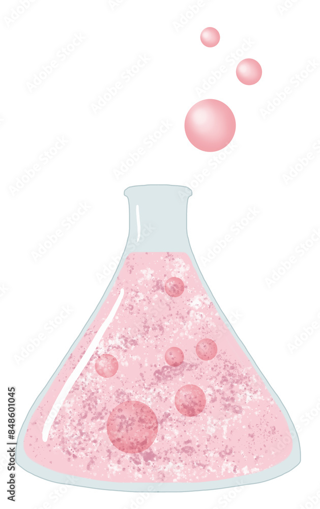 Pink Alchemy Bottle, Container for Mystical Potions and Reactions, Mystical Flask for Chemical Experiments, Magic Elixir Pink Alchemy Bottle, Container for Mystical Potions and Reactions, Mystical Flask for Chemical Experiments, Magic Elixir
