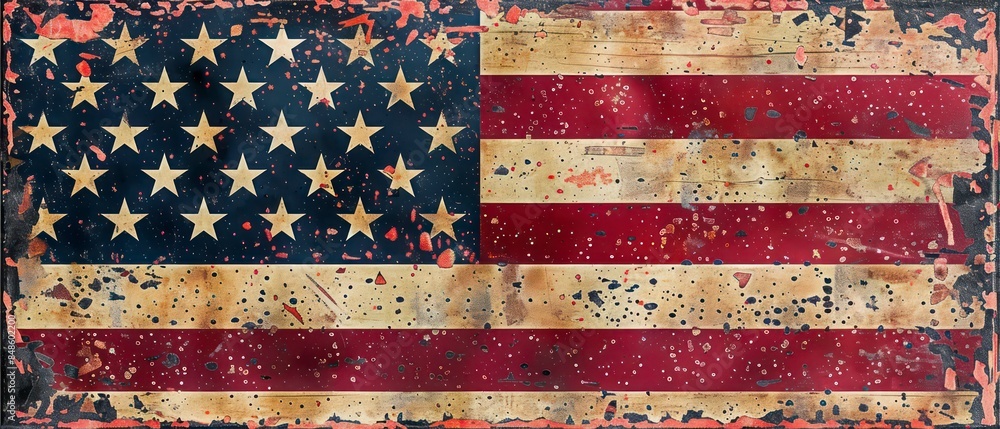 The USA flag, with stars and stripes waving proudly, symbolizing national unity and freedom The USA flag, with stars and stripes waving proudly, symbolizing national unity and freedom