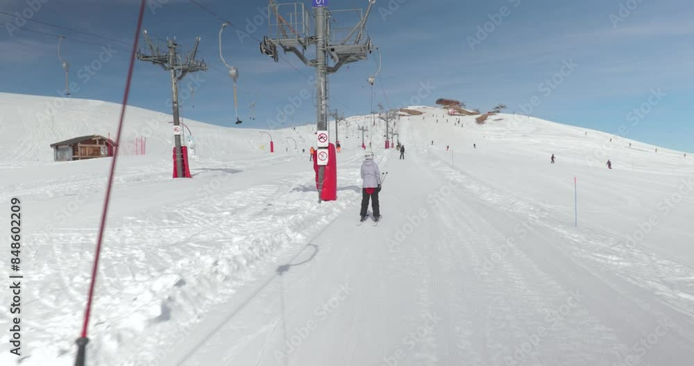 Ski lift pulling Ski lift pulling