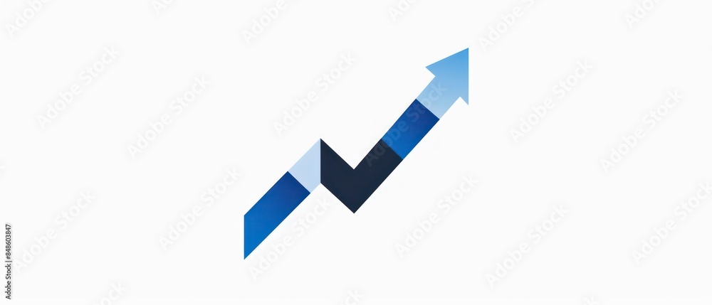 business graph and chart in blue, symbolizing success and economic growth business graph and chart in blue, symbolizing success and economic growth