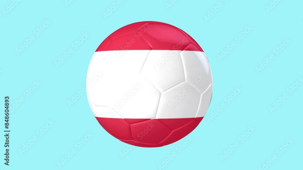 Football Austria Flag Rotating Loop 3d with Alpha Matte Football Austria Flag Rotating Loop 3d with Alpha Matte