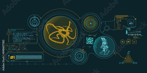 Scientific research data processing interface.