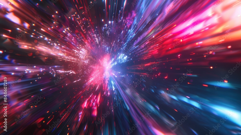 High speed light glare effect in contemporary abstract design showcasing futuristic dynamic movement and technology High speed light glare effect in contemporary abstract design showcasing futuristic dynamic movement and technology