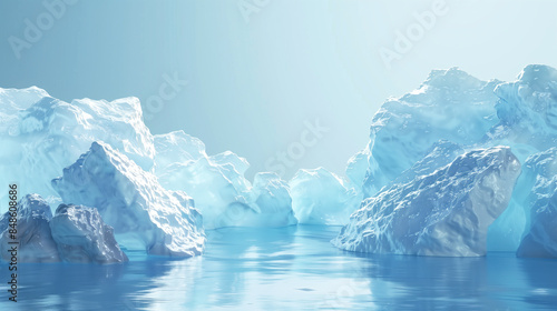 Wallpaper Mural freezed glaciar scene Torontodigital.ca