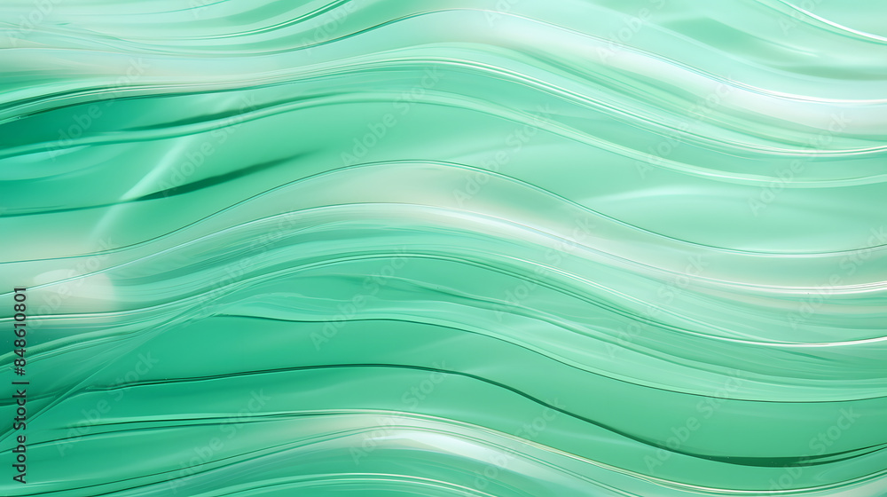 Abstract glass waves in green turquoise tones on white background, clean, minimal, modern , translucent, amorphous, flowing, fluid, abstract, glass, waves, green, turquoise, white, background Abstract glass waves in green turquoise tones on white background, clean, minimal, modern , translucent, amorphous, flowing, fluid, abstract, glass, waves, green, turquoise, white, background
