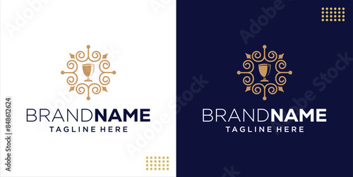 Creative Award Trophy Logo and Ornaments, Design Inspiration, Illustration, Vector