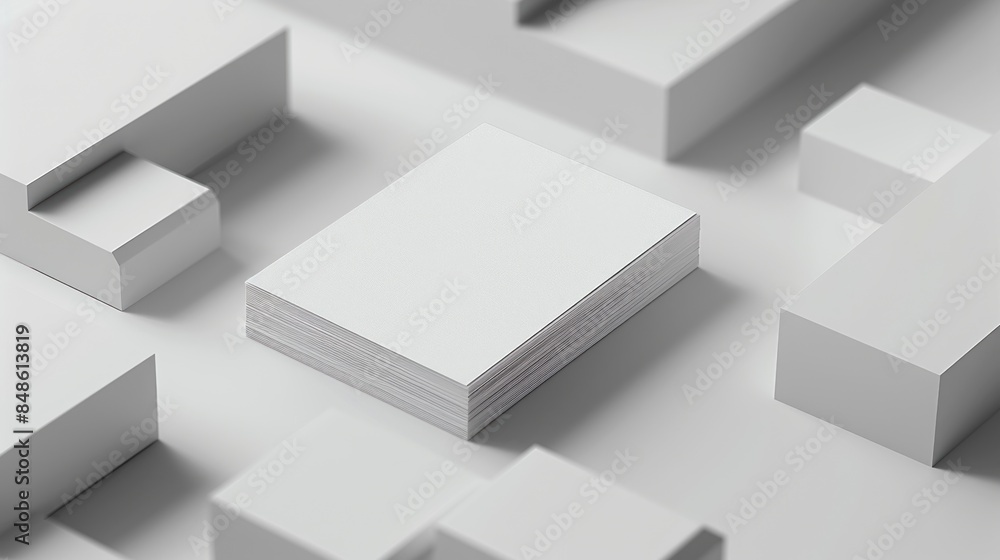 Stack of Papers on a White Abstract Background Stack of Papers on a White Abstract Background