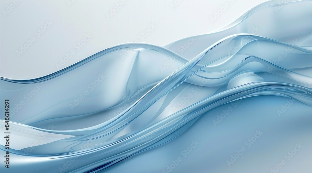 Abstract Blue Waves, Digital Art Abstract Blue Waves, Digital Art