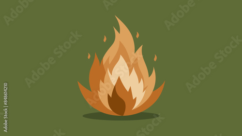 Fiery flames illuminate the darkness. Blazing fire against a dark backdrop. Flames flicker against a dark backdrop.