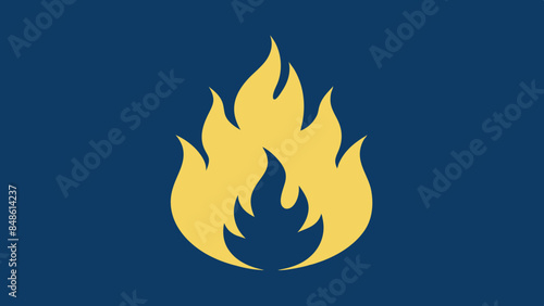 Fiery flames illuminate the darkness. Blazing fire against a dark backdrop. Flames flicker against a dark backdrop.